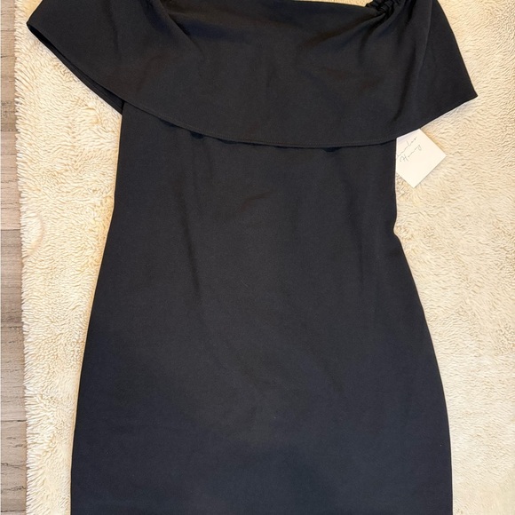 NWT Nordstrom Black One-Shoulder Dress - Picture 2 of 10
